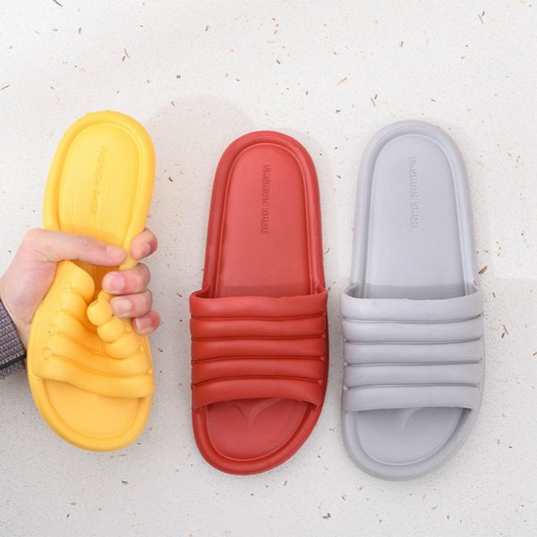 

shoes women men summer bathroom slipper lovers indoor sandals fashion home slippers non-slip floor flip flops, Black