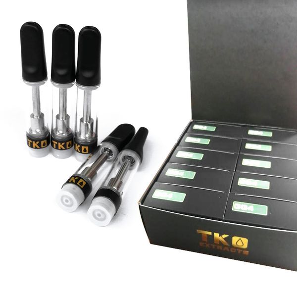 

Black TKO Extracts SAUCE Cartridges 0.8ml 1.0ml Ceramic Cartridge with Matte Black Drip Tip 7 Flavors Box Ecig DHL
