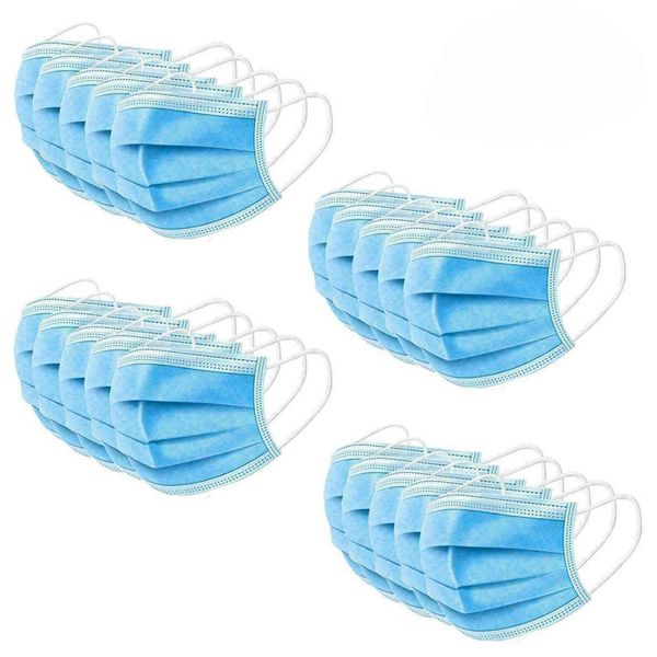 

3 слоя пылезащитные маски fedex быстрая бесплатная доставка одноразовая маска для лица с эластичными серьгами антипылевая защитная маска для