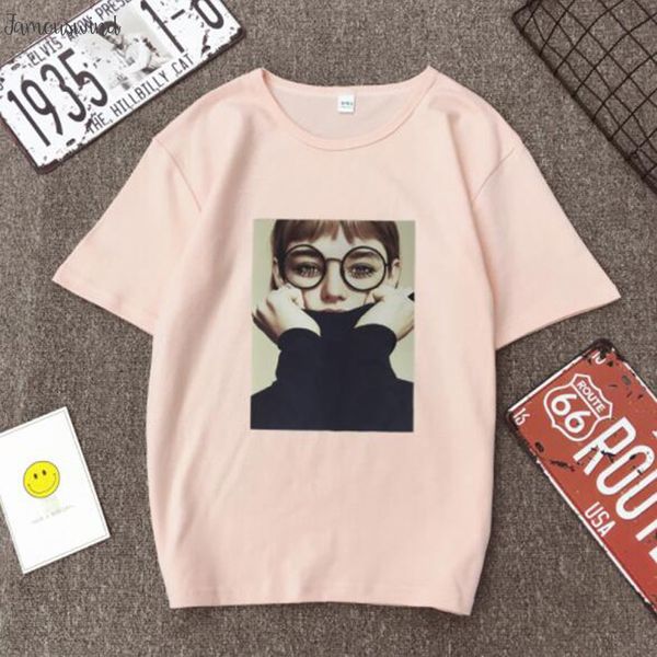

european american style t shirt cotton blend fashion women short sleeve o neck cotton womens casual slim t shirt, White