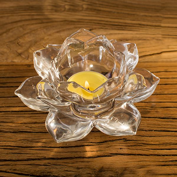 

crystal lotus flower ornament crystocraft home decors religion table decor