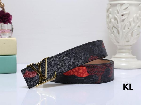 

brand belt casual letters smooth buckle premium belt box men fashion designers men ladies luxury belt 06, Black;brown