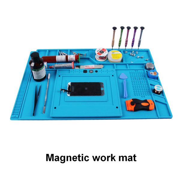 

heat insulation magnetic silicone mat bga soldering station platform pc computer lcd screen repair desk pad s-120 to s-180 a2