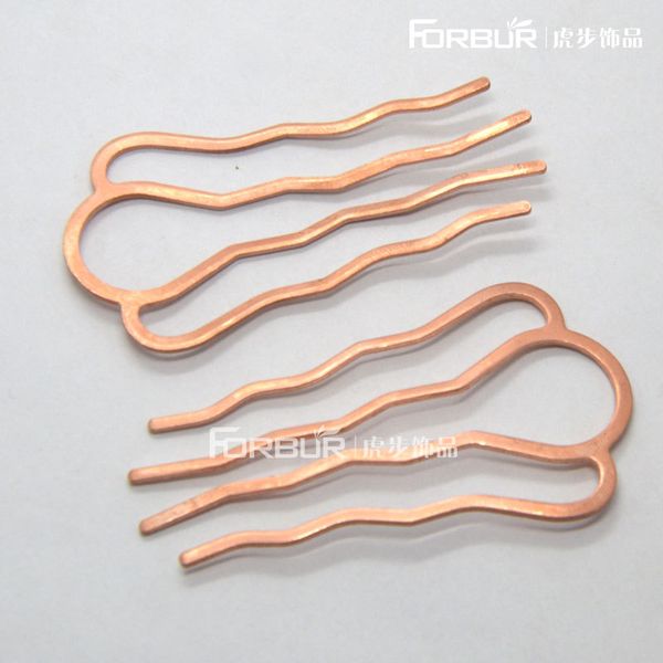 

bride accessories hairpin accessories small 34 * 63mm small four teeth wave classical-style chinese style wedding hairpin, Brown