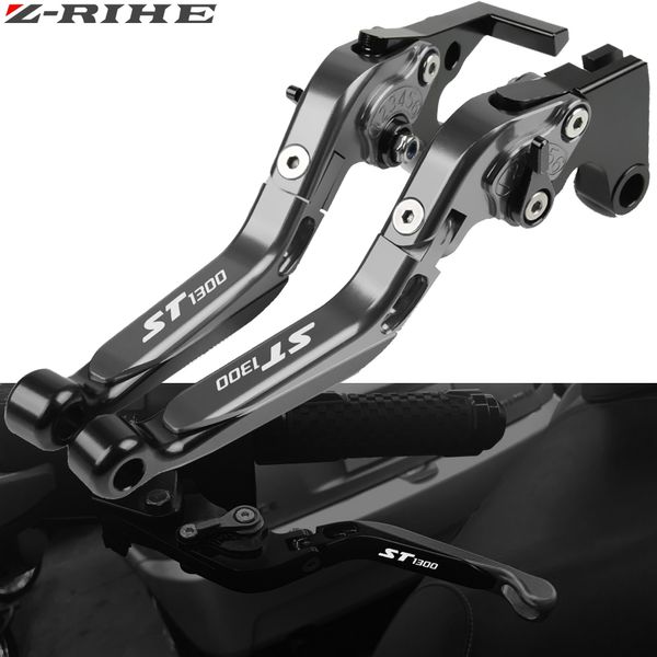 

motorcycle clutch brake lever cnc aluminum extendable adjustable foldable levers for st1000 st 1300 2008-2012 2010 2011