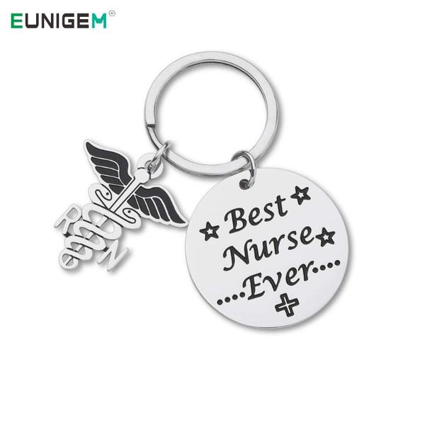 

keychains nursing school graduation birthday gift for women men girls prayer key ring students practitioner, Silver