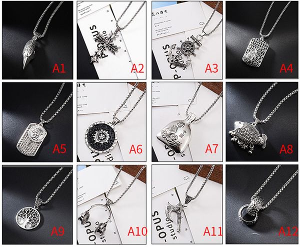 

women hip necklace pendant necklaces lion jewelry vintage head designer gun cross hop life skull tree tassel hammer statement bullet me amdb
