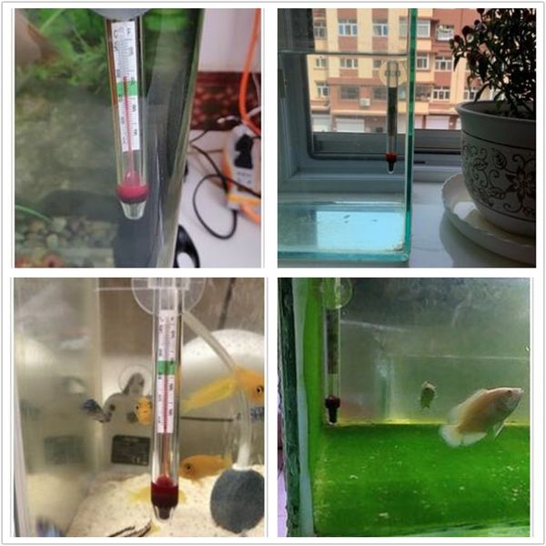 

0 ~ 40 ° c дисплей термометр fish tank floating воды датчик температуры полезные glasstube sucker аквариум танки decor