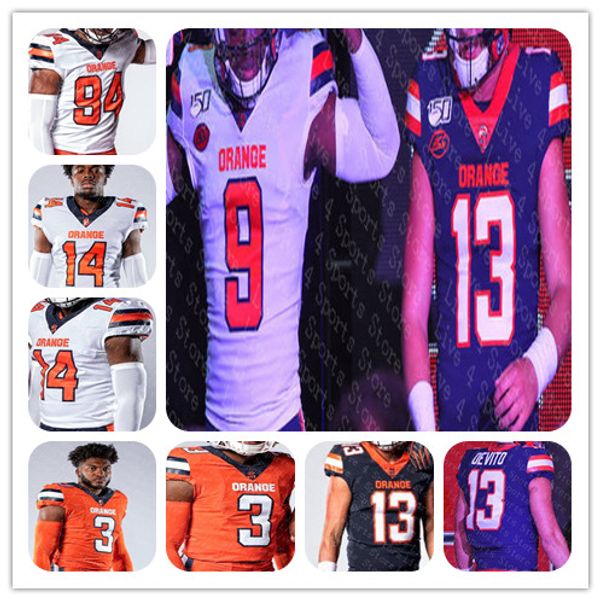 

2019 men's ncaa syracuse orange 9 don mcpherson 44 ernie davis floyd little 47 joe morris 88 john mackey college football jersey custom, Black