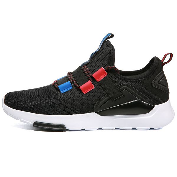 

men breathable sneakers road walking shoes men's winter fitness shoes jogging outdoor trekking, Black