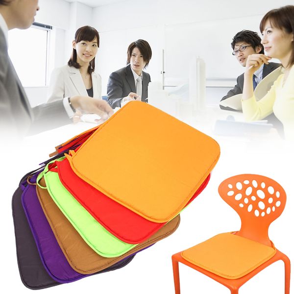 

candy color super soft chair cushion seat pads non-slip chair dining garden patio office foam new cushion fixed on