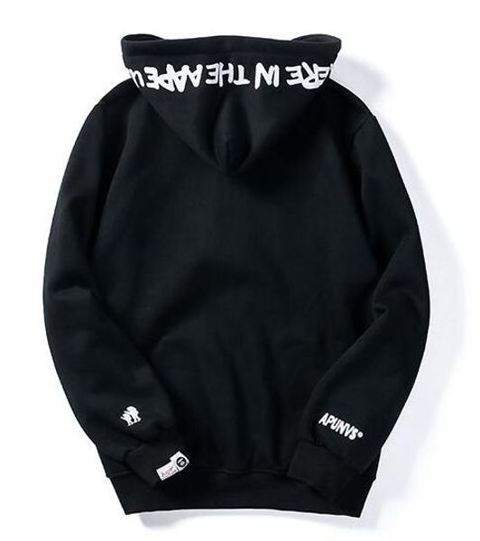 

осень 2019 19fw модельер мужчины толстовки моды марка одежды mastermind япония черный печати хлопок пуловер кардиган молнии толстовка, Black