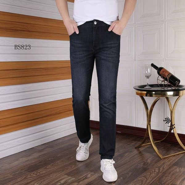 

0323 mens designer jeans new pants for men size 29-40 straight denim spring and summer novelty charming classic 8njo, Blue