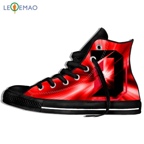 

custom logo image printing sneakers shoes davidson wildcats canvas breathable walking flat zapatos de mujer outdoor, Black