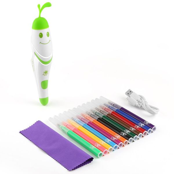 

creative electric spray art pen airbrush marker set watercolor paint pen magic pen coloured markers childrens kids toy gift other hand tools