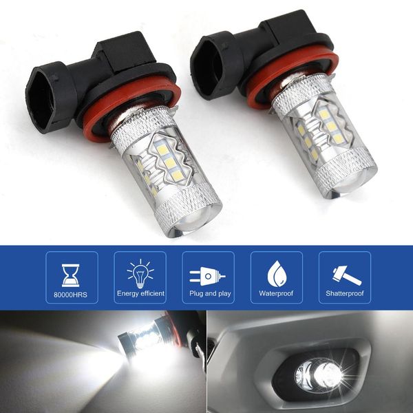 

6000k white light bright white led fog light h11/h8/9005/9006 car work powerful beam waterproof fog