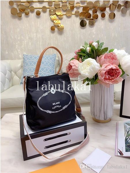 

2020 new shoulder bags with leather bucket bag women famous brands designer handbags printing crossbody bag purse 22cm