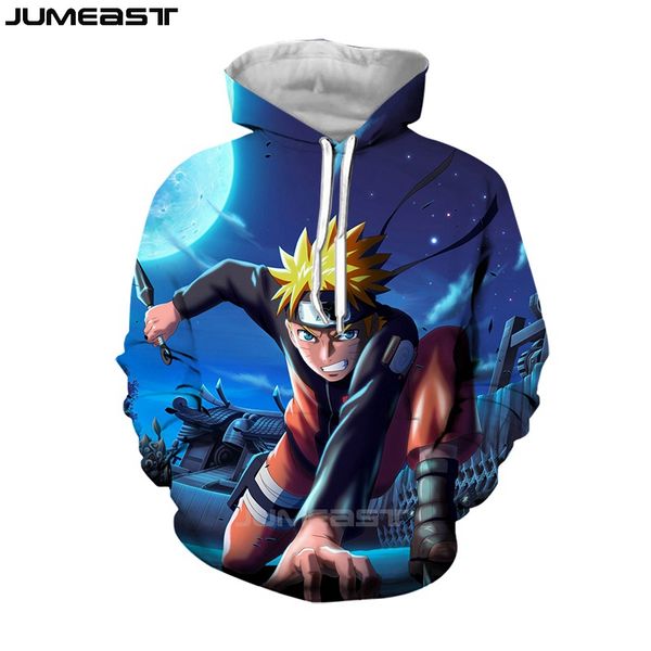 

jumeast brand men/women 3d printed sweatshirt cartoon anime long sleeve fashion cap hoody sport pullover spring hoodies, Black
