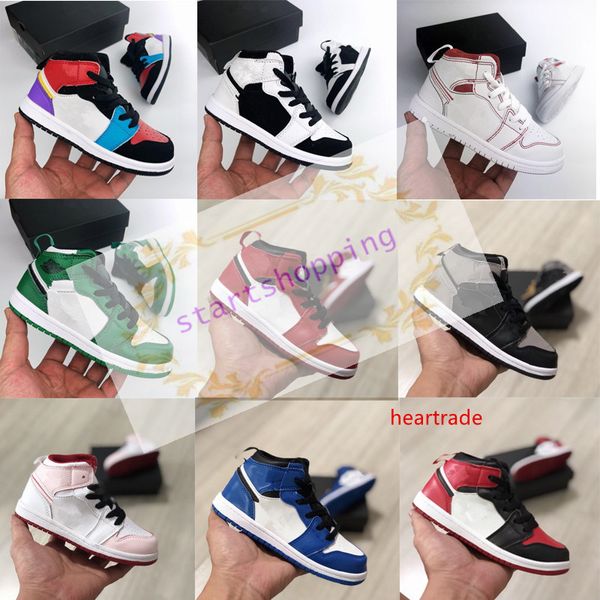 

2019 1 1s kids basketball shoes presl signed high youth chicago new born baby infant toddler trainers small boys girls sneaker