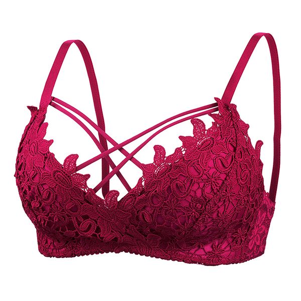 

бесшовные бюстгальтер bralette bras lingerie женщин сексуальный бюстгальтер шнурка способа бесшовная push up бюстгальтеры нижнее белье женщи, Red;black