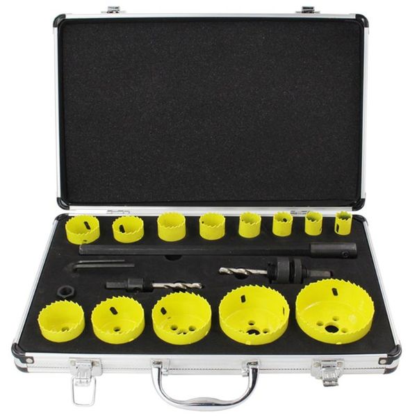 

16pcs m42 pipe downlight hole opener bimetal hole opener set gypsum board pvc board thin woodworking drilling