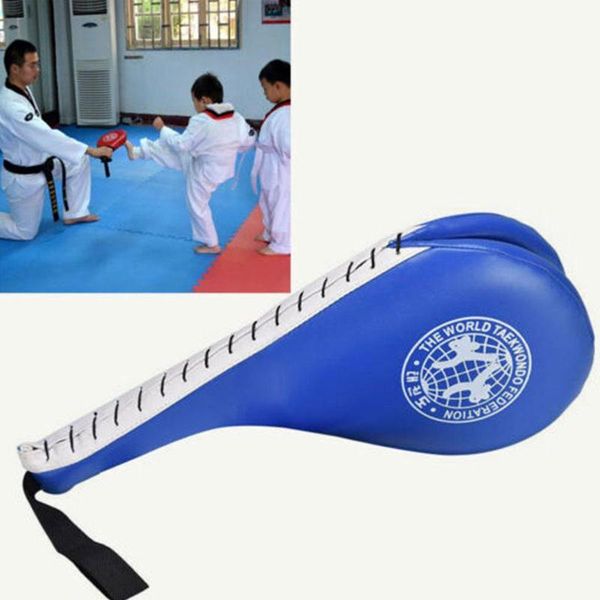 

taekwondo foot target double kick pad durable foot target boxing sanda training hand kick pad punching bag for kids