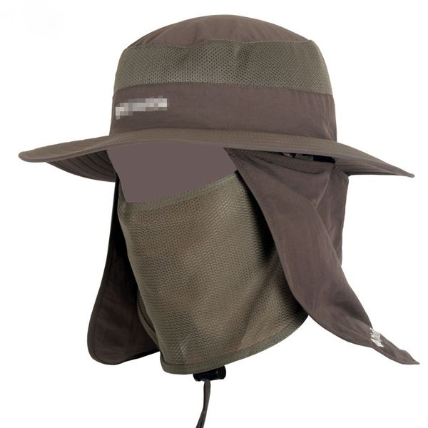 

fisherman mesh bucket hat men wide brim round camping sun hats women hiking neck flap cap mosquitos protection a1