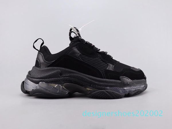 

womens mens designer shoes platform sneakers track 3.0 casual luxury dad shoe for men/women quality red bottom triple casual shoe d02, Black