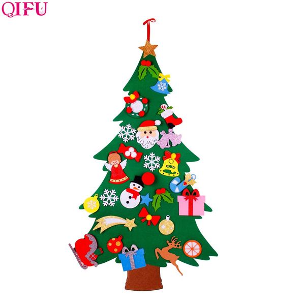 

qifu 3d diy felt christmas tree christmas decoration for home artificial tree xmas gifts new year 2020 navidad noel