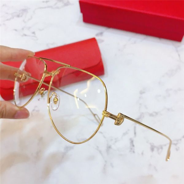 Metall Vintage Damen Herren Luxus Designer Rahmen Mode Pilot Eye Transparente Brille Klarglas Brillen Myopie Presbyopie Rezept Optisches Spektakel
