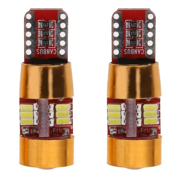 

2pcs t10 27smd 3014 white led автомобиля 12v ширина настольная лампа лампы