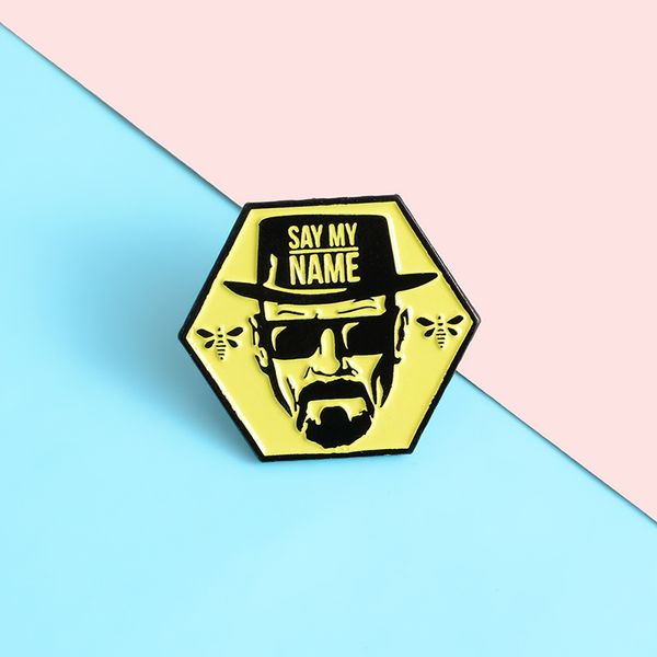 

creative punk geometric avatar enamel brooch say my name dragonfly pin alloy badge clothes bags accessories women jewelry gifts, Gray