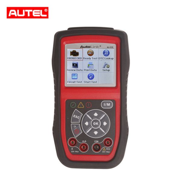 

original autel autolink al539 obdii/can scan tool internet update multilingual menu supports all 10 modes of obd ii test