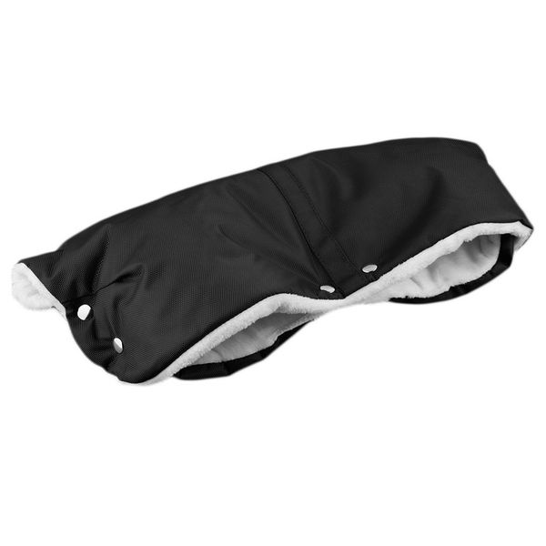 

winter warmer baby pram stroller hand muff fingerless gloves sheep wool br3 black