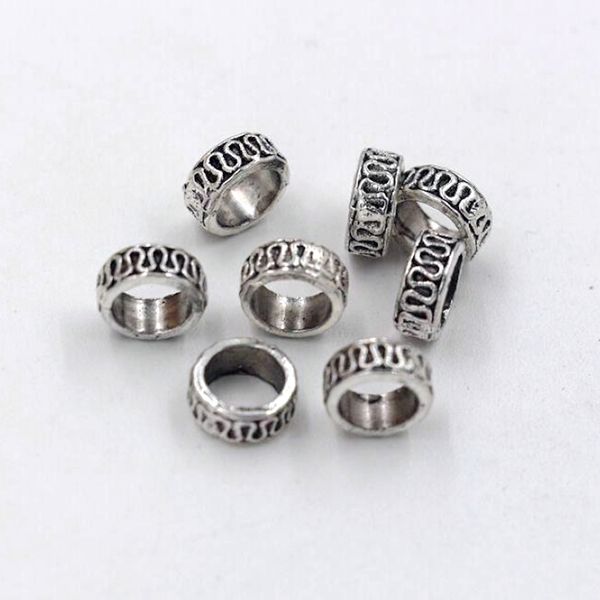 

горячо ! античный серебряный сплав резные большие отверстия распорка бусины подходят европейские подвески браслет 8 * 4 мм diy ювелирные изд, Bronze;silver