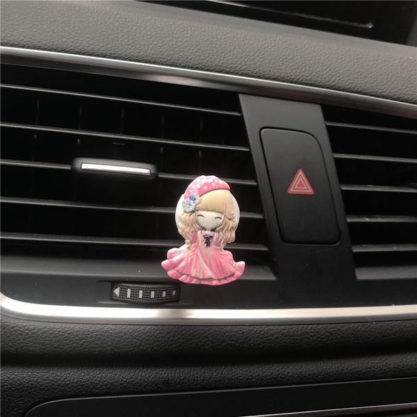 

lovely princess modeling car perfume clip plastic girl lady car air refreshing accessories