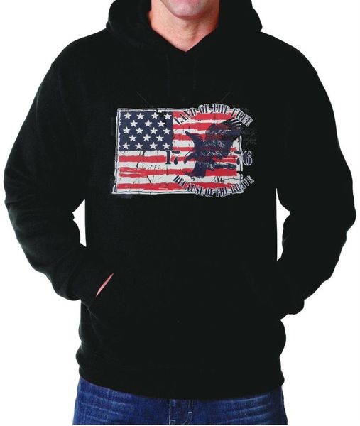 

land of the american flag bald eagle hooded sweatshirt hoodie, Black