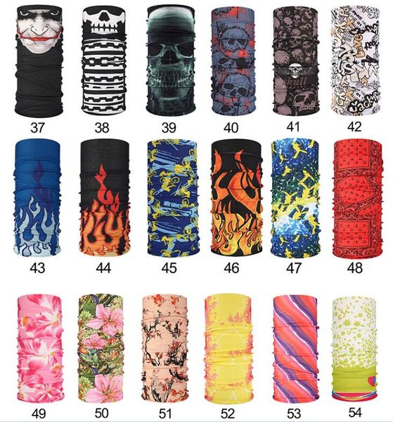 200 tarzı Doğa Sporları Sorunsuz Kamuflaj Bandana Fonksiyonlu Şapkalar Kafa Neckwarmer Magic Eşarp Boyun tozluk Balıkçılık Yüz Kalkanı Maskesi