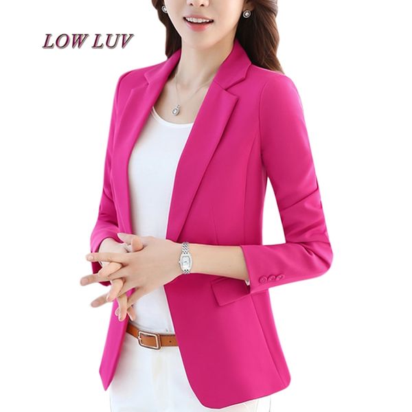 

new women blazer spring slim elegant blazers long sleeve suit one button female jacket big size s-4xl blazer, White;black