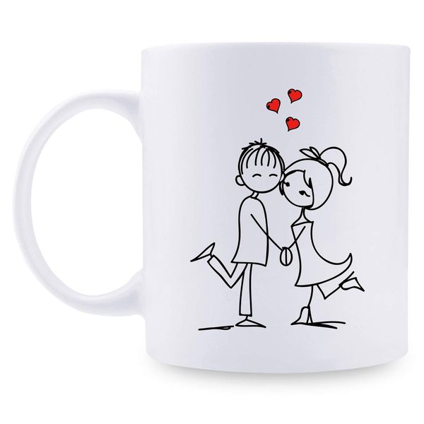 

anniversary day coffee mug gifts - birthday gifts for boyfriend, girlfriend, husband, wife, couple, him, her - 11oz dropshipping