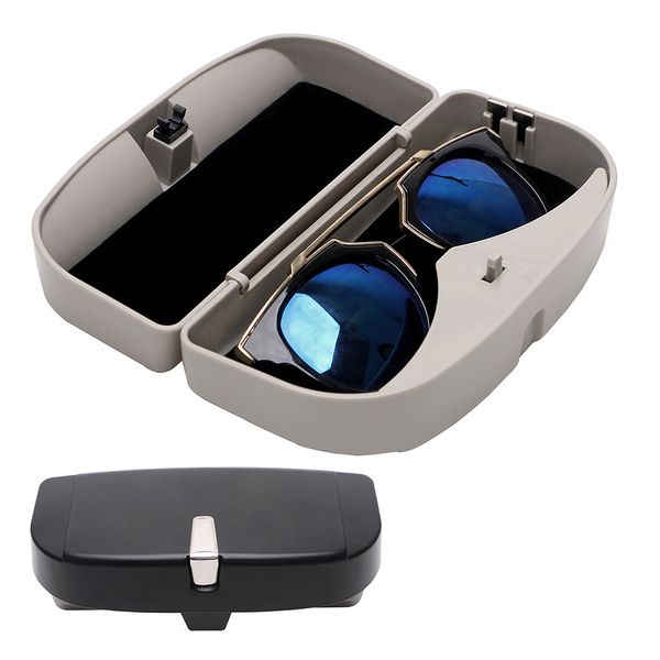 

sun visor clip sunglasses holder box stowing tidying organizer card ticket storage auto accessories universal car glasses case