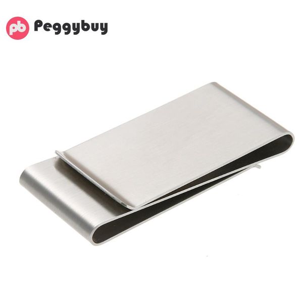 

fashion stainless steel cash clamp holder portable money clip wallet, Black