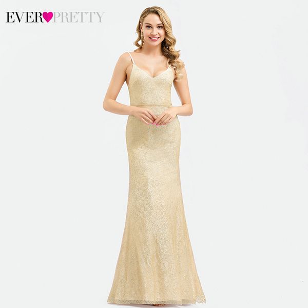 

luxury mermaid evening dresses long ever pretty v-neck spaghetti straps gold formal dresses vestido noche elegante 2019, White;black