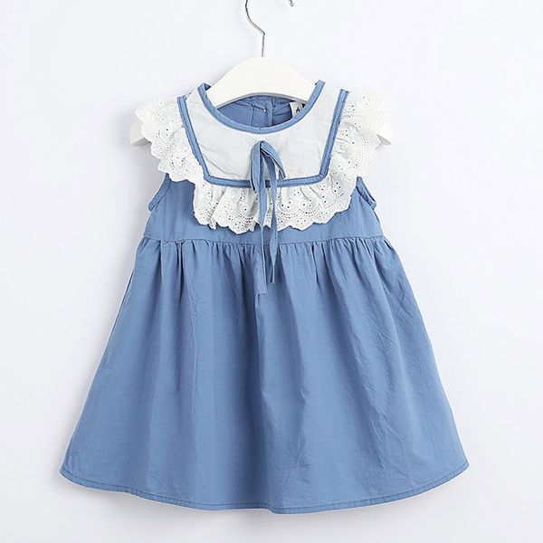

autumn newborn kids baby girl dresses clothing sleeveless ruffle lace bow dress princess clothes girls outfits summer 6m-4y, Red;yellow