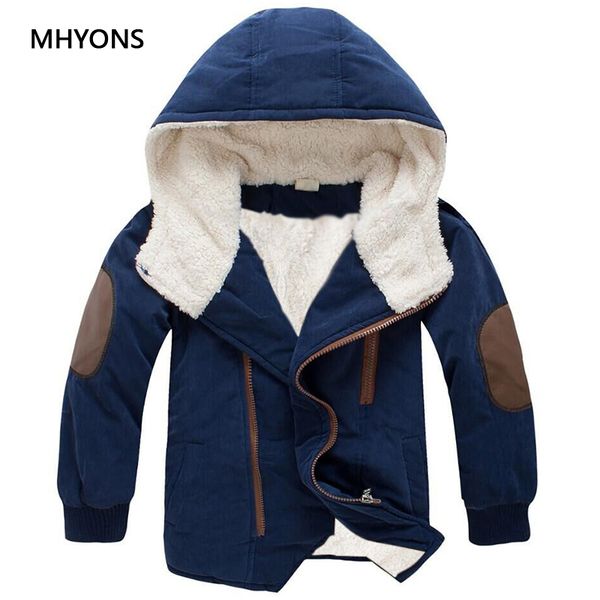 

2019 winter warm jacket baby boys jacket girls clothes children kids hooded warm outerwear coat for boy clothes 4-14 year, Blue;gray