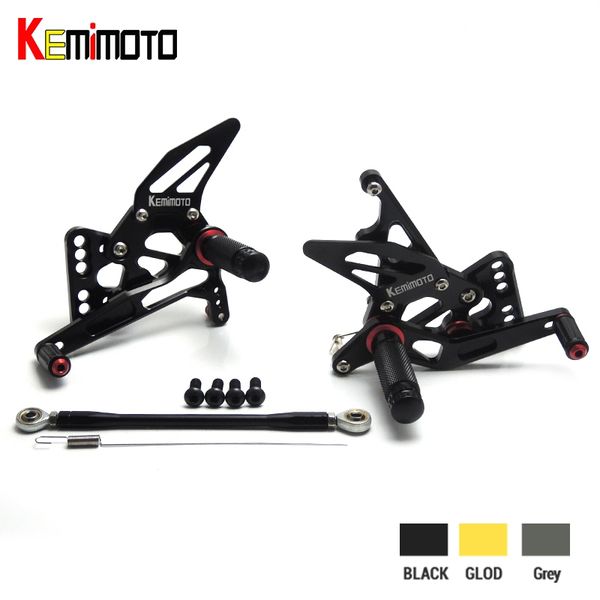 

kemimoto for gsx-r1000 gsxr1000 gsxr 1000 k5 k6 2005 2006 cnc adjustable rear sets rearset footrest foot rest pegs