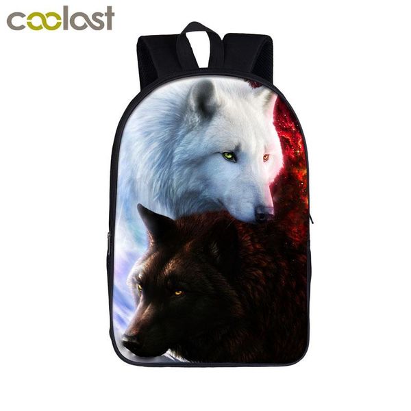 

new wolf рюкзак для подростков девочек для мальчиков повседневная daypacks students book bag дети школьные сумки женщин рюкзак