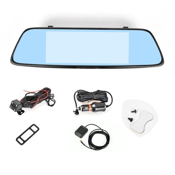 

weigav t70s 4g network mirror car camcorder with 7" ips touch display screen car dvr driving assistance system