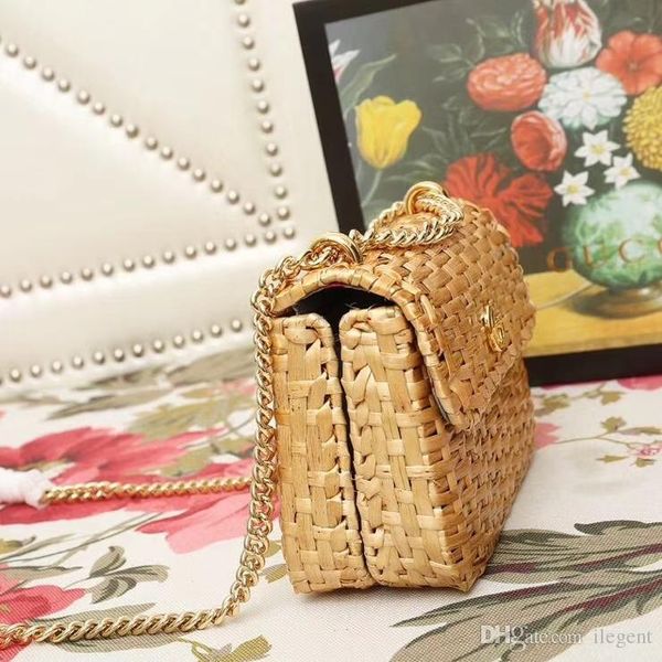 

2018 fashion luxury shoulder bag wicker handbag 524829