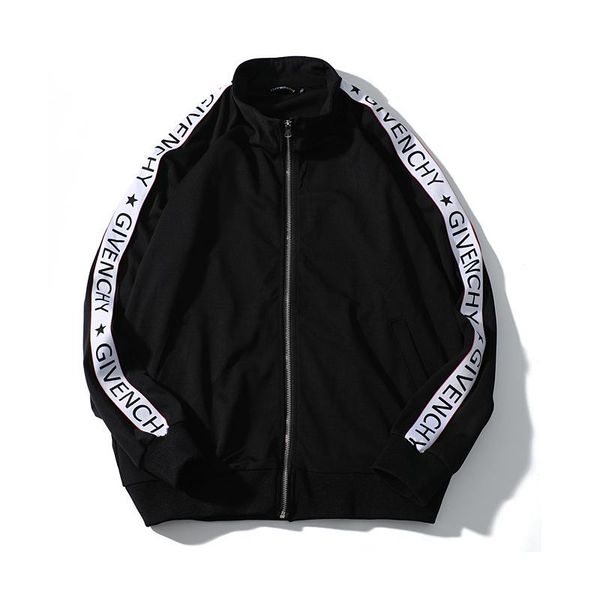 

Мода полосатый мужской дизайнер куртка осень с длинным рукавом Письмо печати кур